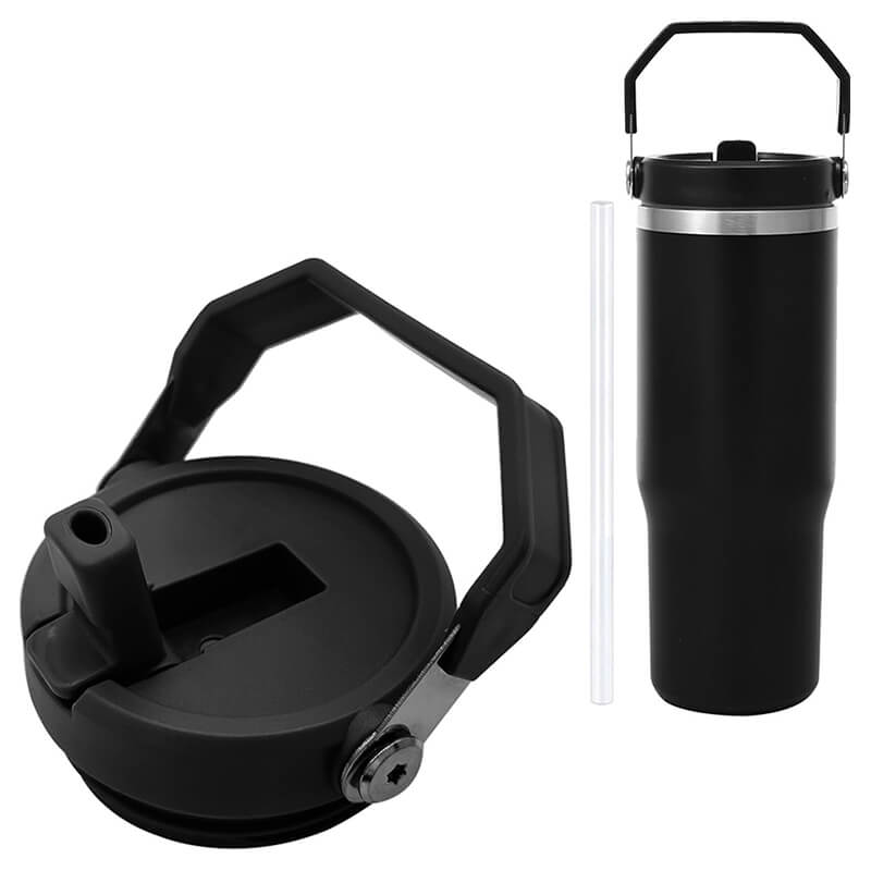 30oz IceFlow Flip Straw Tumbler with Handle - Image 8