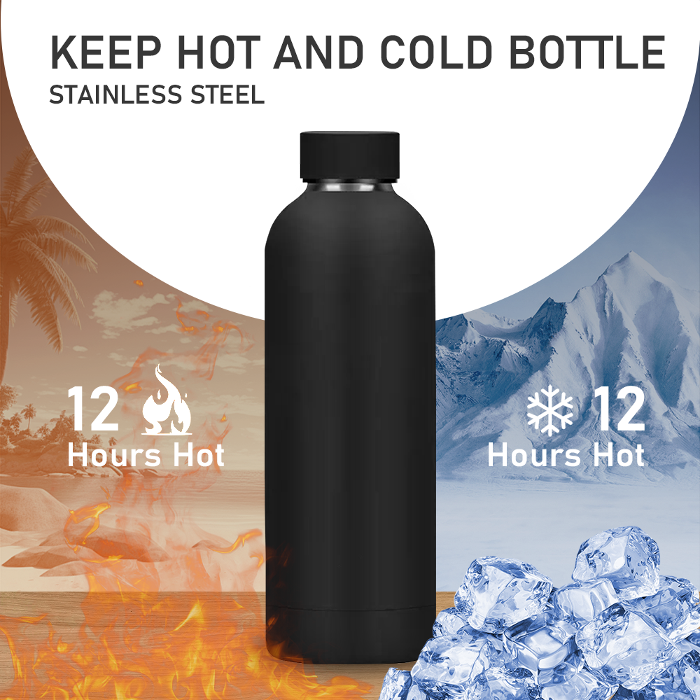 Small Mouth Matte Sport Water Bottle with Lid - Image 5