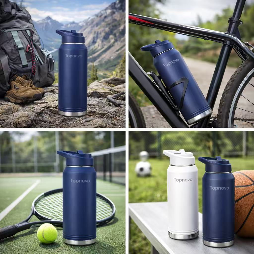 Wide Mouth Water Bottle with Magnetic Lid - Image 3