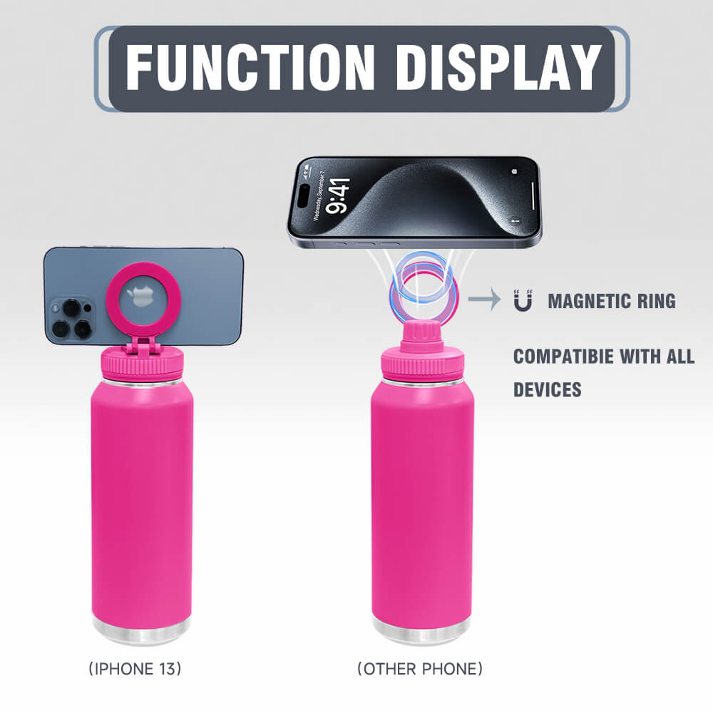 Wide Mouth Water Bottle with Magnetic Lid - Image 5