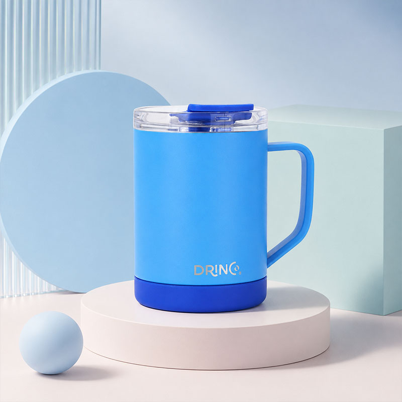 Custom Stainless Steel Coffee Mug with Square Handle