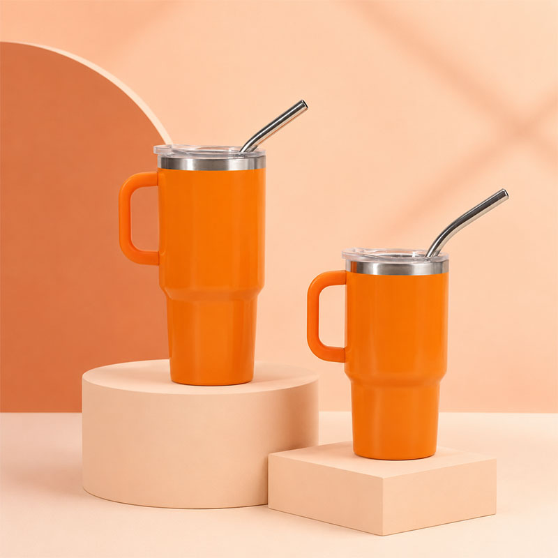 Custom Stainless Steel Shot Glasses with Handle and Straw