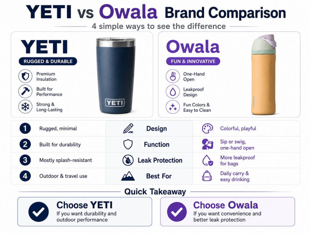Yeti VS Owala brand comparison