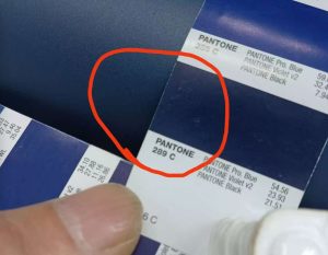 Bottle color check with pantone book